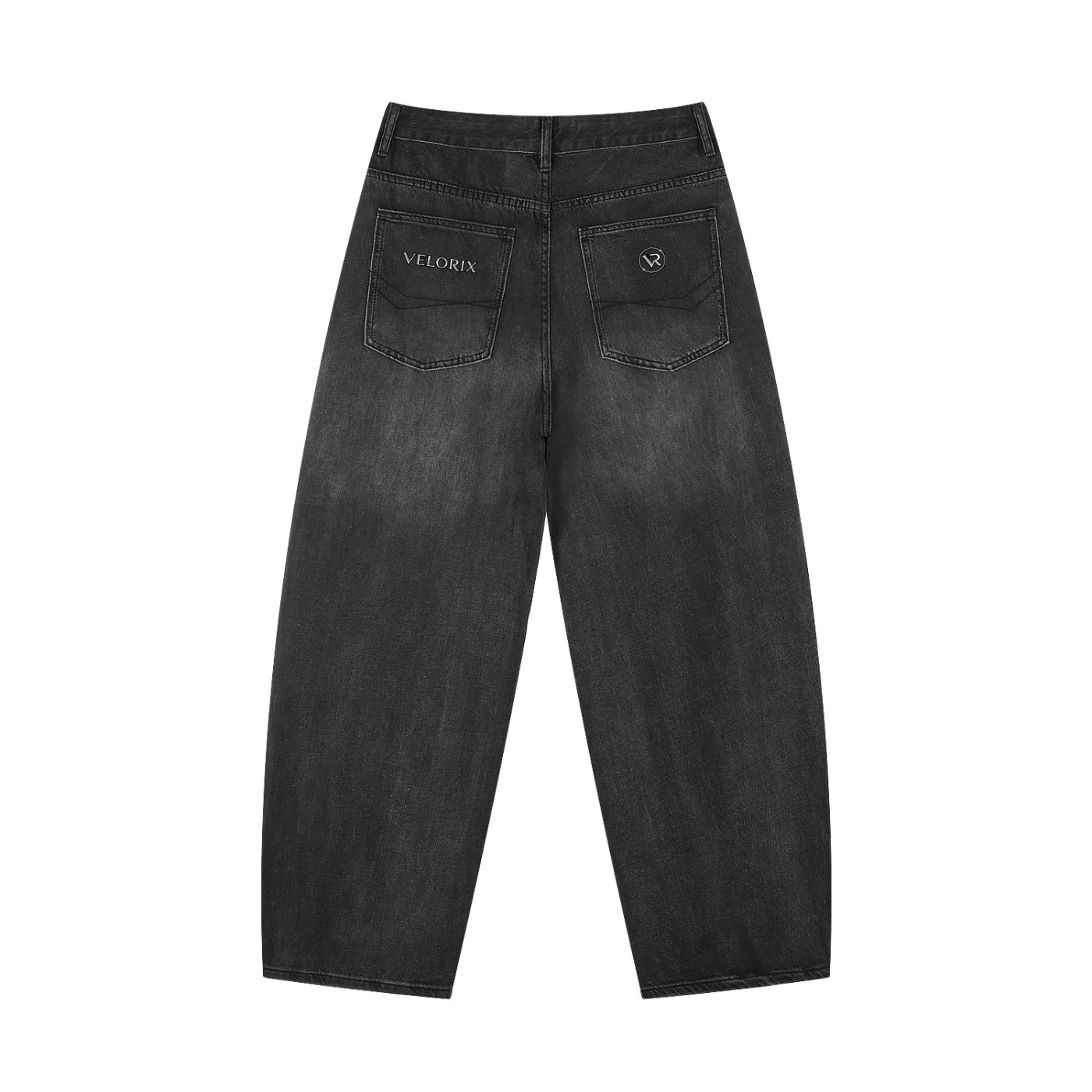 VELORIX" Men's Sunfade Vintage Wash Barrel Leg Jeans