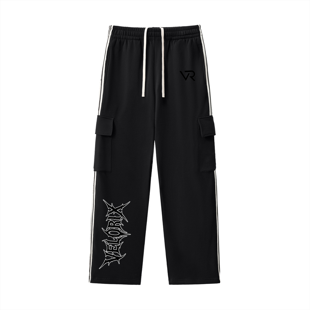 VELORIX" Side Stripe Straight-Leg Pants