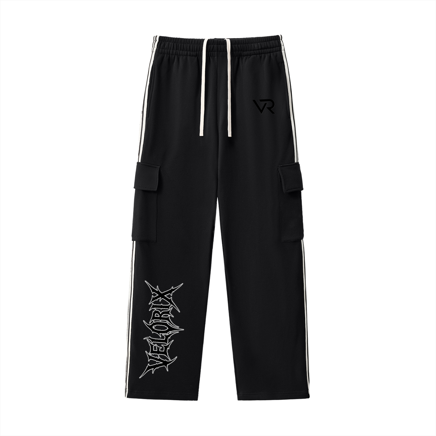 VELORIX" Side Stripe Straight-Leg Pants